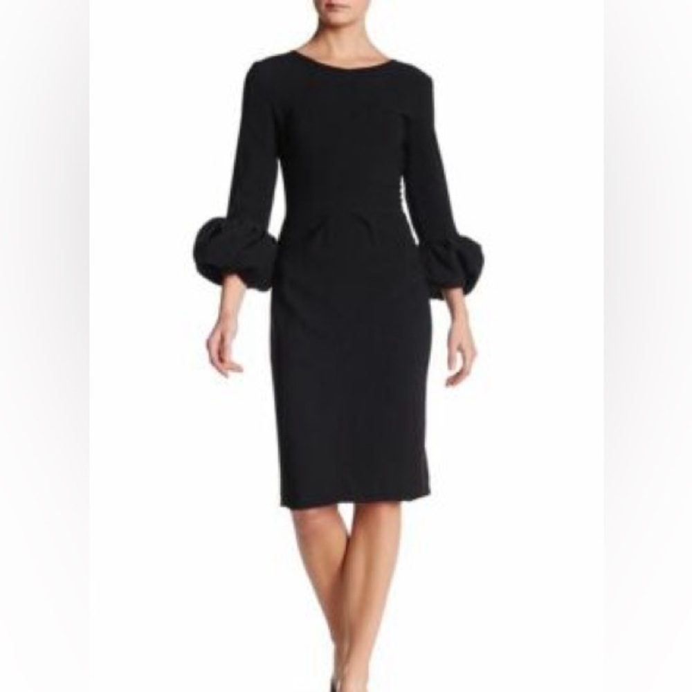 Issue New York Black Puff Long Sleeve Dress